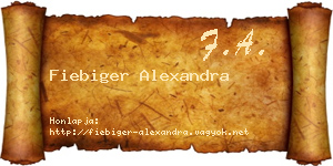 Fiebiger Alexandra névjegykártya